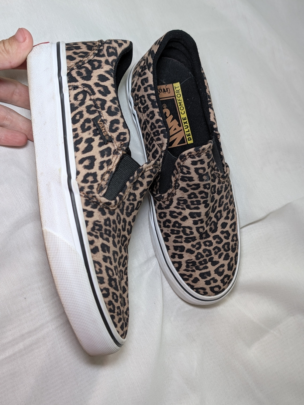 Vans Slip-On Sneakers in Leopard Print | Ortholite Sole